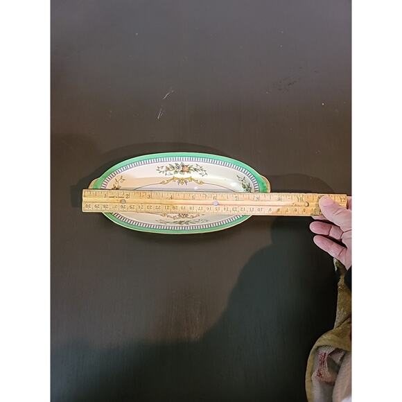 Noritake Roseara Vintage Relish Dish 8.5x4 Inches Gold Trim 1 Inch Deep - Picture 2 of 16